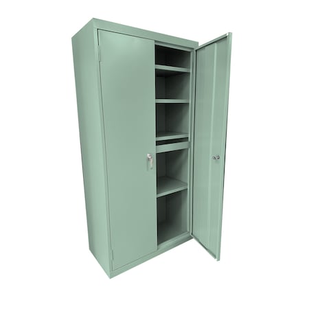 Steel Cabinets Usa Storage Cabinet, 78 in H, 36 in W, Pastel Green, 4 Shelves UA-361878-PG